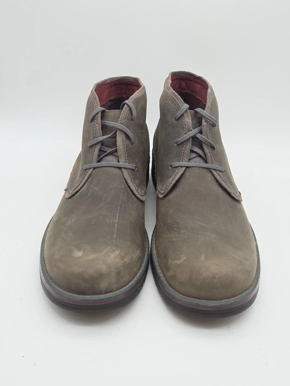 Clarks Morris Peak Waterproof Boots Gray Brown Leather Chukka Men’s Size 13